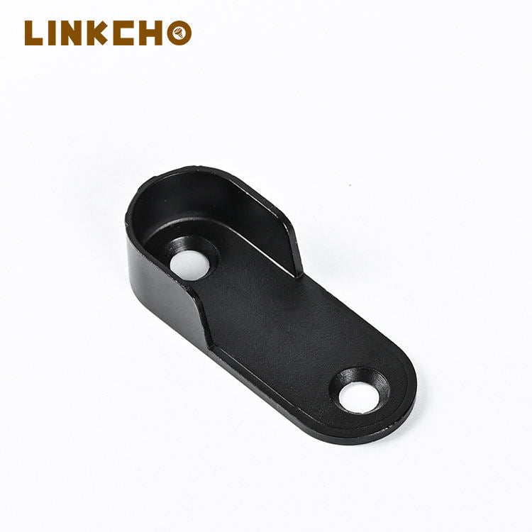Furniture Hardware Wardrobe Accessories Zinc Alloy Oval Wardrobe Closet Hanging Rail End Brackets Rod Support Shelve Pins