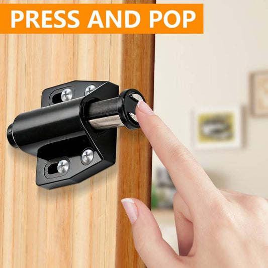 LINKCHO Magnetic Push Open Door Catch Cabinet Door Double Roller Ball Catch Plastic Single Column Latch for Cabinet Door