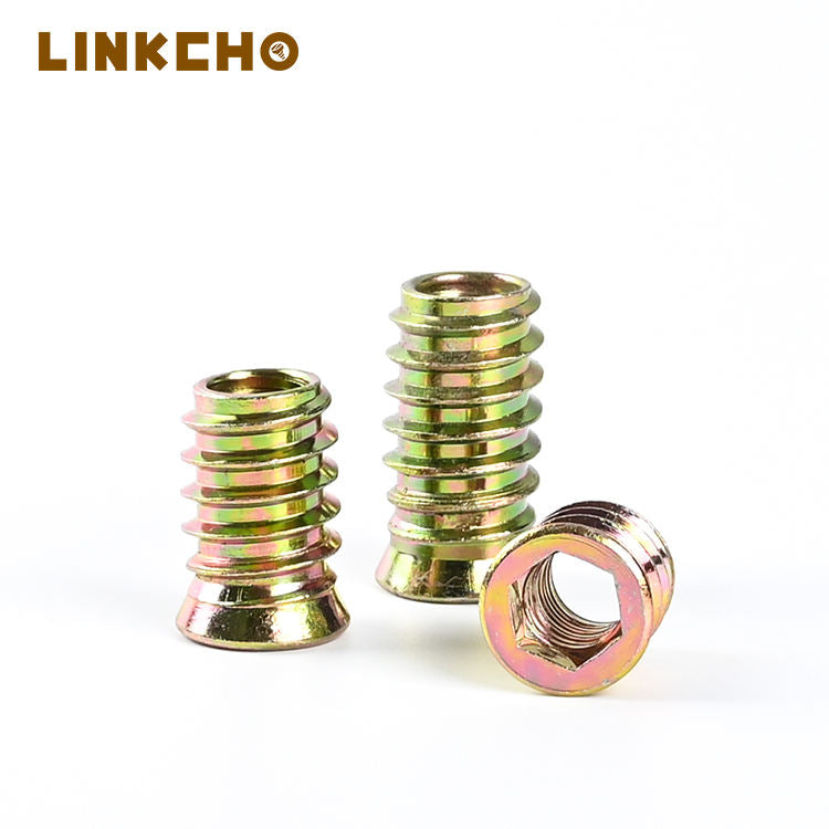 High Quality LINKCHO M5 M6 M8 Threaded Inserts Wood Furniture Kitchen Modern Zinc Alloy Iron Nut Workshop Living Room Outdoor