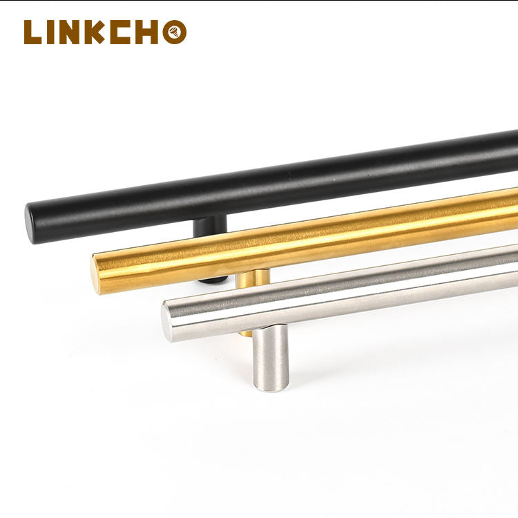 LINKCHO Wholesale Stainless Steel T-Shaped Durable Antirust Furniture Handles for Cabinets Kitchens Drawers Bedroom Hotel