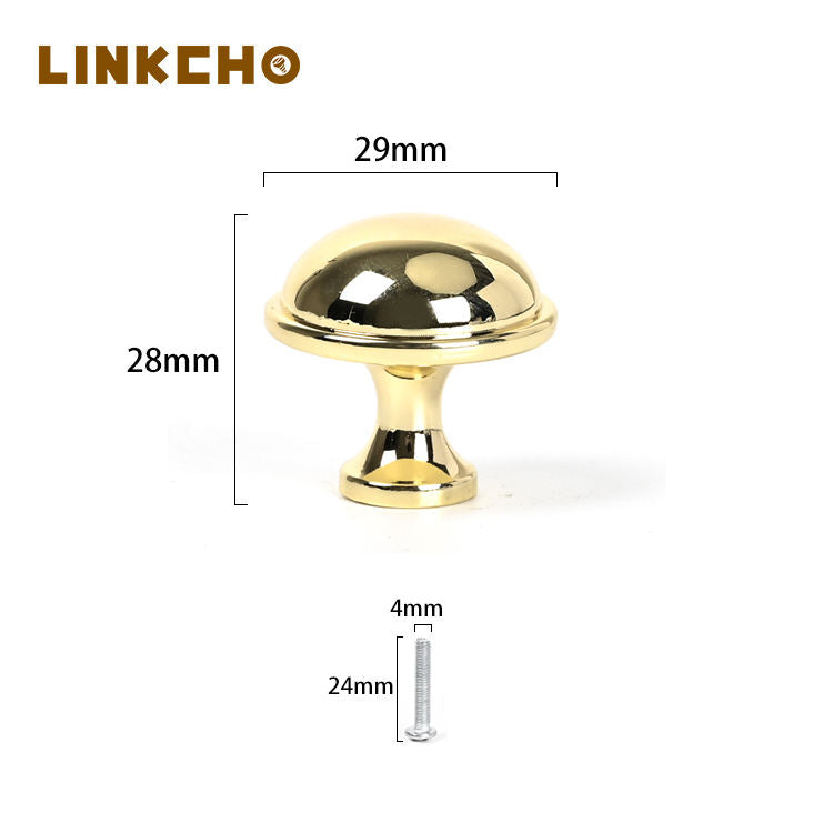 LINKCHO Mushroom-shaped Door Handles Simple Drawer Handles Round Furniture Handles Zinc Alloy Single-hole Handles