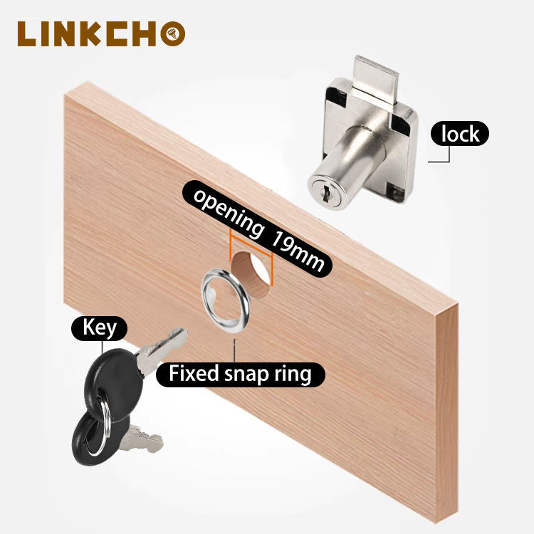 Furniture Lock for Office Kitchen Dining Hotel Living Room Home Office Use Key Unlock Way Core Drawer Lock