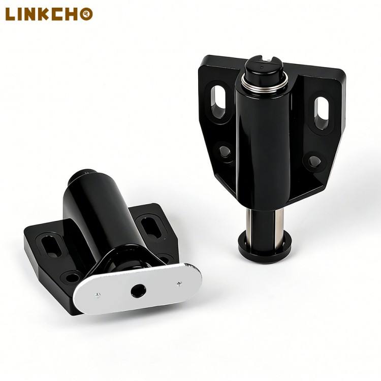 LINKCHO Magnetic Push Open Door Catch Cabinet Door Double Roller Ball Catch Plastic Single Column Latch for Cabinet Door