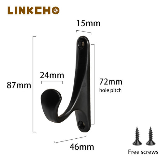 Wholesale Zinc Alloy Coat Hook for Door & Wall Mount Wardrobe Independent Hook Self-tapping Screws Detachable Design