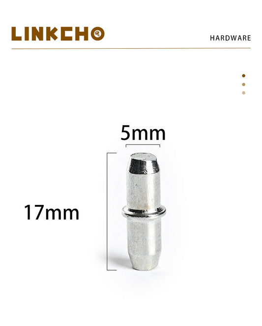 Furniture Hardware Cabinet Bookcase Hidden Connections Glass Shelf Support Studs Pegs Pins Steel Iron Nickel Plated LINKCHO EA24