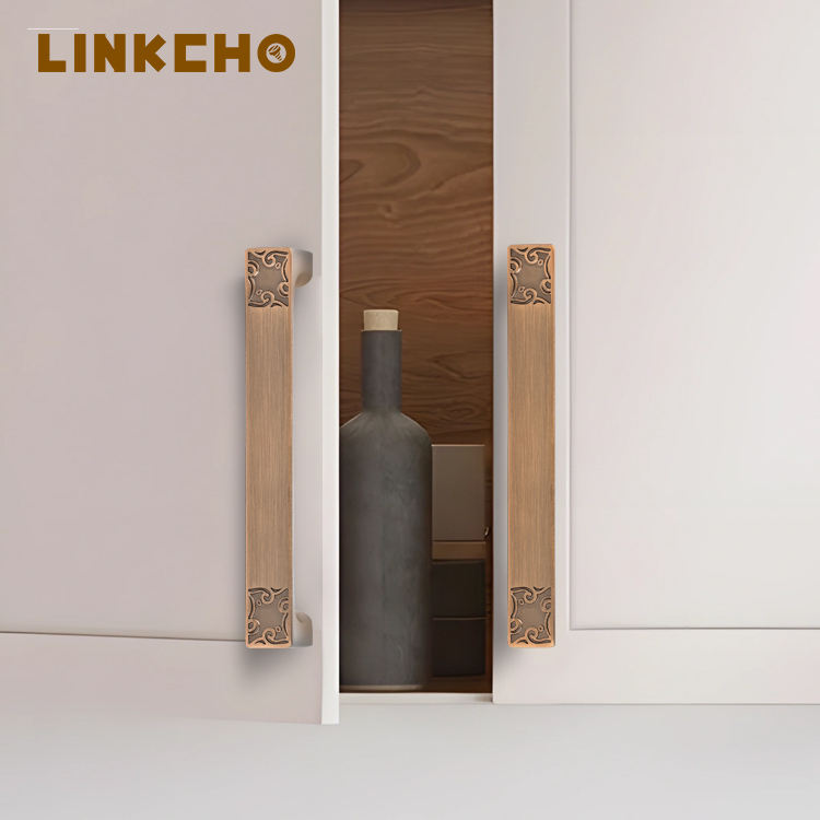 LINKCHO Zinc Alloy Chinese Style Furniture Handles for Wardrobe Cabinet Drawer Dresser Kitchen & Bedroom-High-quality Durable