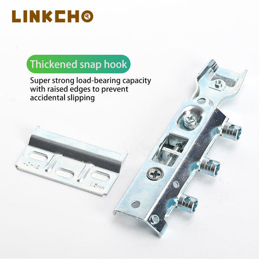 LINKCHO Concealed Adjustable Corner Hanging Brackets Zinc Plated Blue Iron Kitchen Cabinet Hardware Model DM-0031