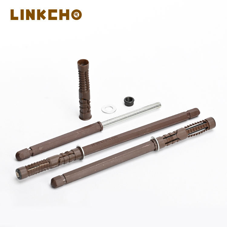 LINKCHO Brown Heavy-Duty Waterproof Floating Pin Invisible Concealed Expansion Layer Board Shelf Supports Connectors Partition