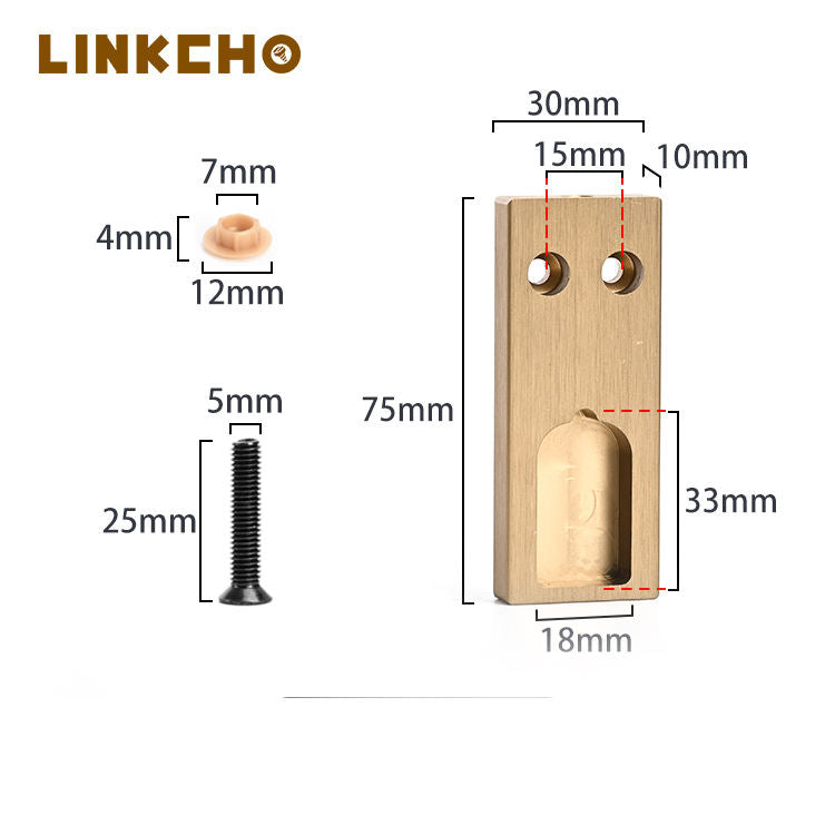 LINKCHO YT022 Top-mounted Solid Flange Seat Wardrobe Hardware Fixed Furniture Accessories Tubes Base Clothes Hanging Rod Support