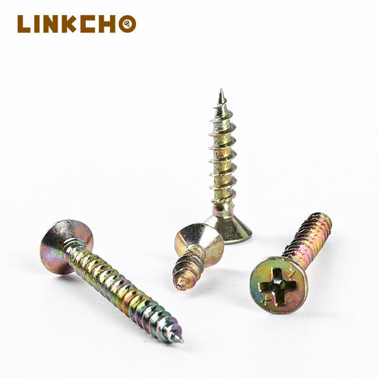 M5 ISO Metric Nickel Zinc Plated Countersunk Self Tapping Wood Chipboard Screw for Office/Home Furniture