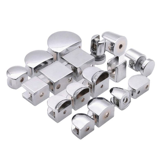 LINKCHO Zinc Alloy Fixed Glass Support Clips Wall Mount Glass Railing Handrail Kitchen Cabinet Partition Glass Clips Living Room