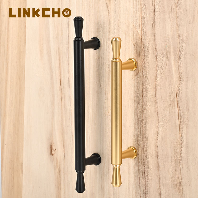 Modern Simple Solid Gold Brushed High-quality Durable Antirust Wardrobe Door Handles for Bedroom Dresser Cabinet Drawer Kitchen
