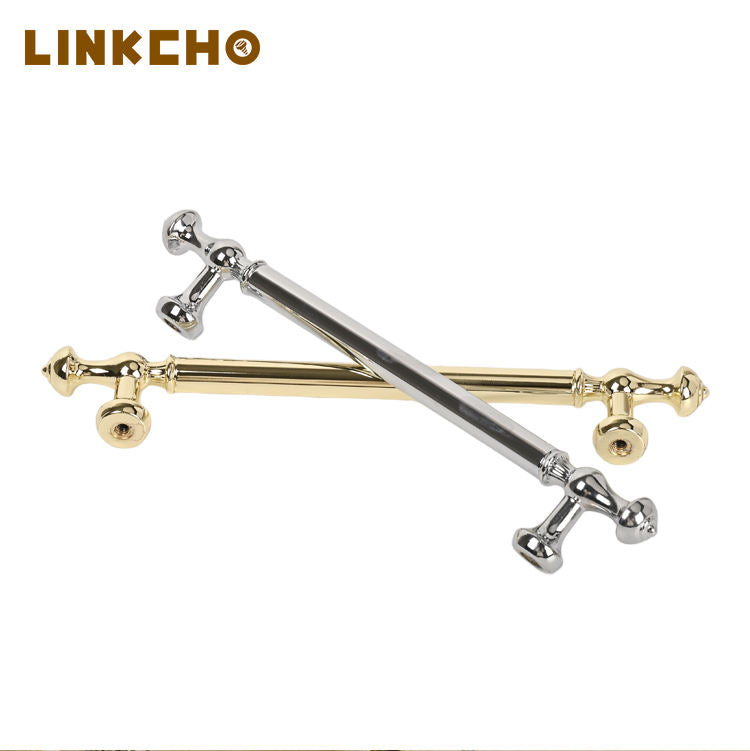 LINKCHO Modern Simple Golden Zinc Alloy Handle Contemporary Kitchen Cabinets Dressers Double Hole Cabinet Wine Cabinet French