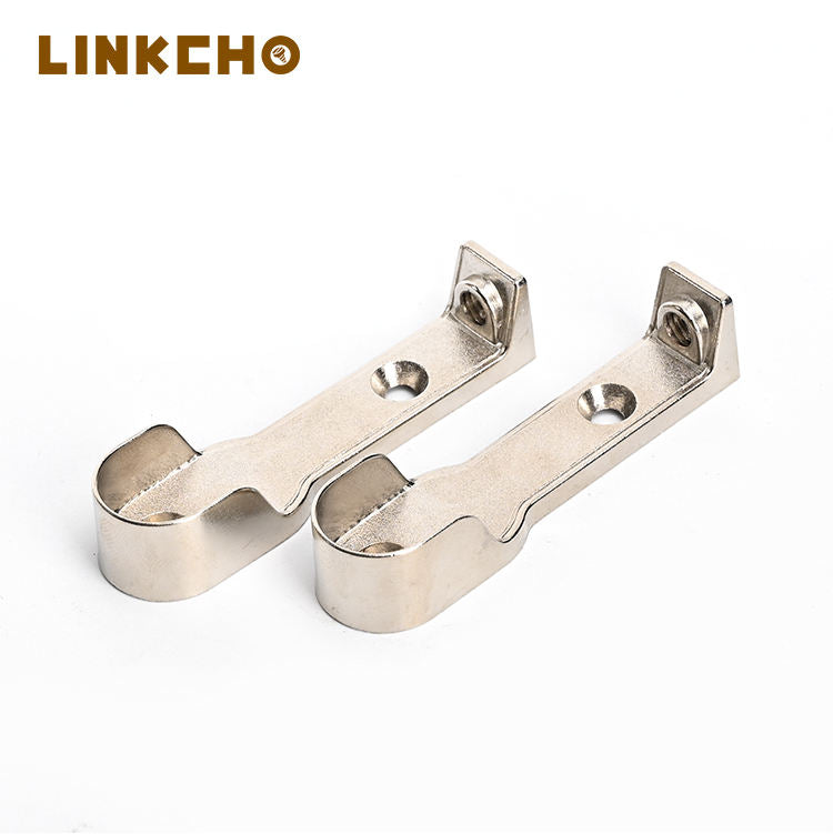 Zinc Alloy Wardrobe Hanging Bracket Clothes Rod Support Hardware Accessories Ceiling Mount Strong Structure 10-Year Warranty Top