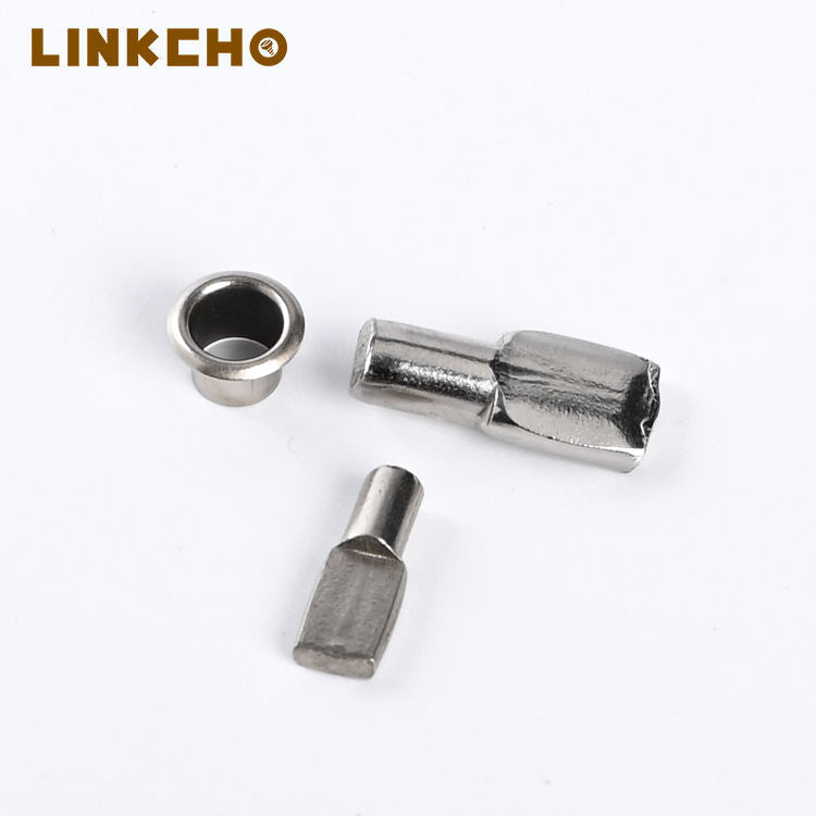 LINKCHO Nickel Plated Waterproof Durable Flat Spoon Shape 5mm Kitchen Cabinet Shelf Support Kit Shelf Pins Pegs Holder Furniture