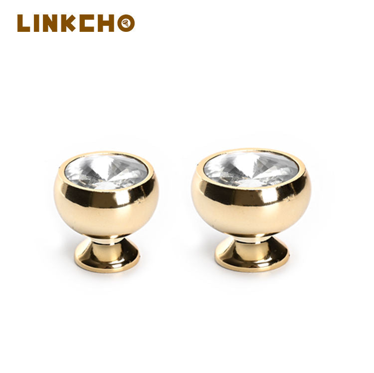 Light Luxury European Crystal Plastic Single Hole Drawer Handle Bedside Table Cabinet Small Handle Shoe Cabinet Door Handle