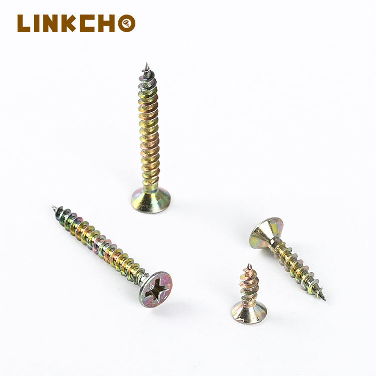 M5 ISO Metric Nickel Zinc Plated Countersunk Self Tapping Wood Chipboard Screw for Office/Home Furniture