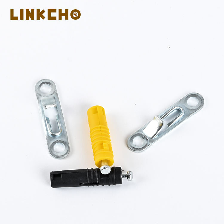 LINKCHO Cabinet Fastener Connectors Mini Fix Hidden Invisible Elastic Expansion Plastic Hardware Bolts 2-in-1 Shelf Bracket