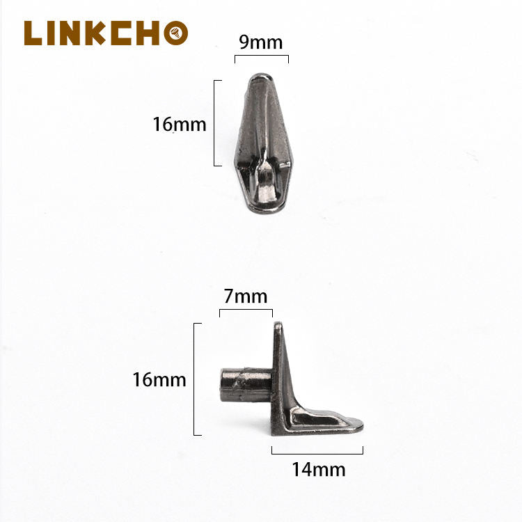 LINKCHO Wholesale Steel Zinc Alloy Plate Support Furniture Partition Supports Shelf Brackets Minimalist Gun Black Shelf Support