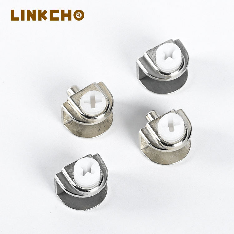 Zinc Alloy LINKCHO Nickel Plated 5mm Hole Bathroom Fitting Round Tube Glass Connector Clamp Shelf Support with Easy Installation