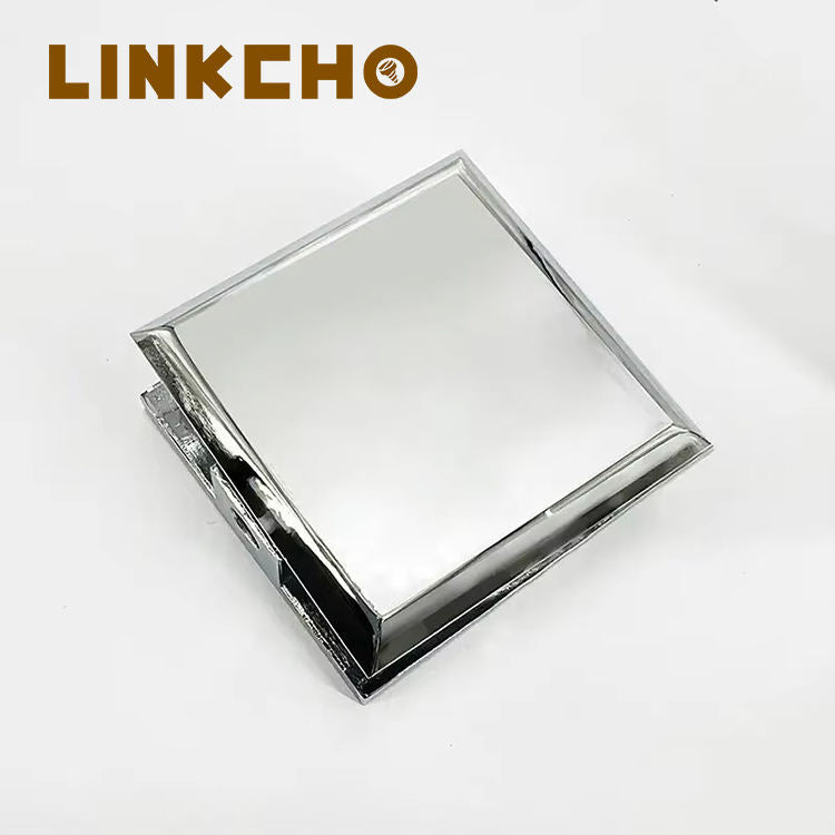 LINKCHO Stainless Steel 0-Degree Shower Hinge Polished Finish for Bathroom Bedroom Frameless Glass Doors Pair Bearing 3mm