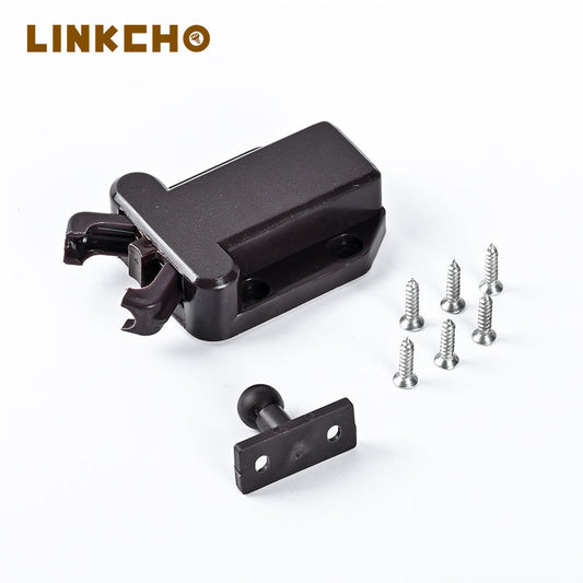 Beetle Sliding Push Pull Door Latch Plastic Rebounder Device Touch Bead Kitchen Cabinet Suction Press Switch for Door Lock