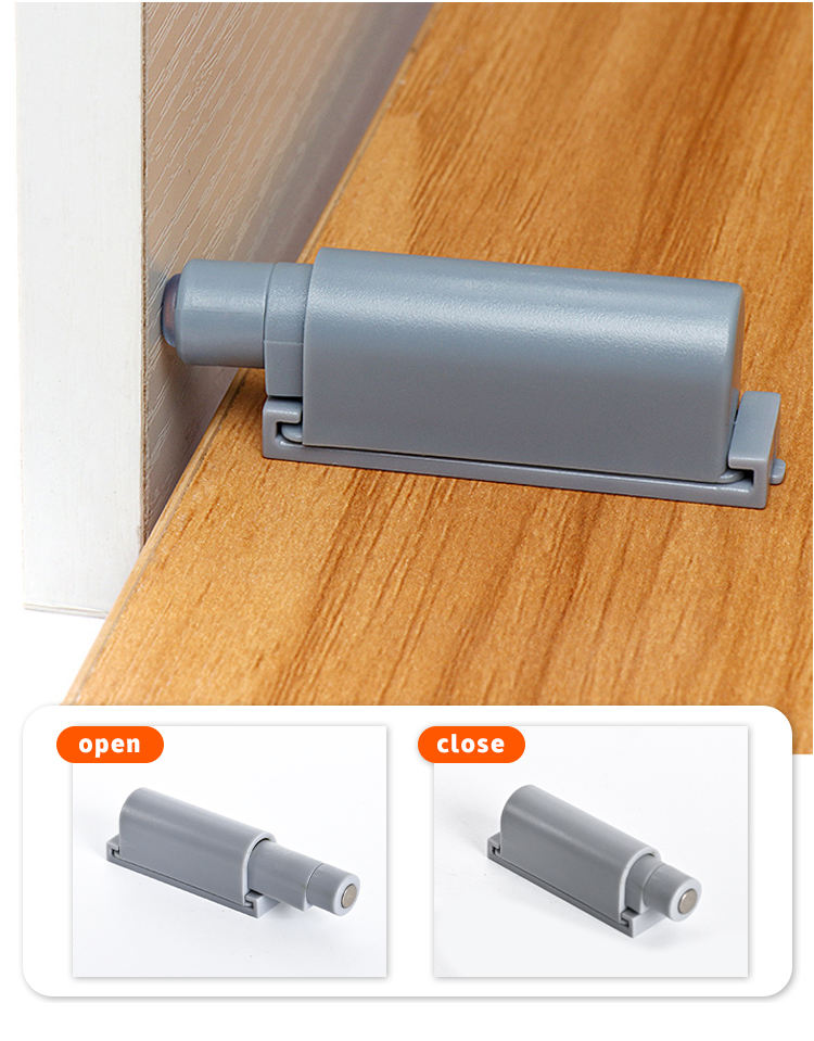 Plastic Damper Cupboard Rebound Device Invisible Push Door Touch Magnetic Anti-Noise Damping Buffer Push Open Hotel Kitchen