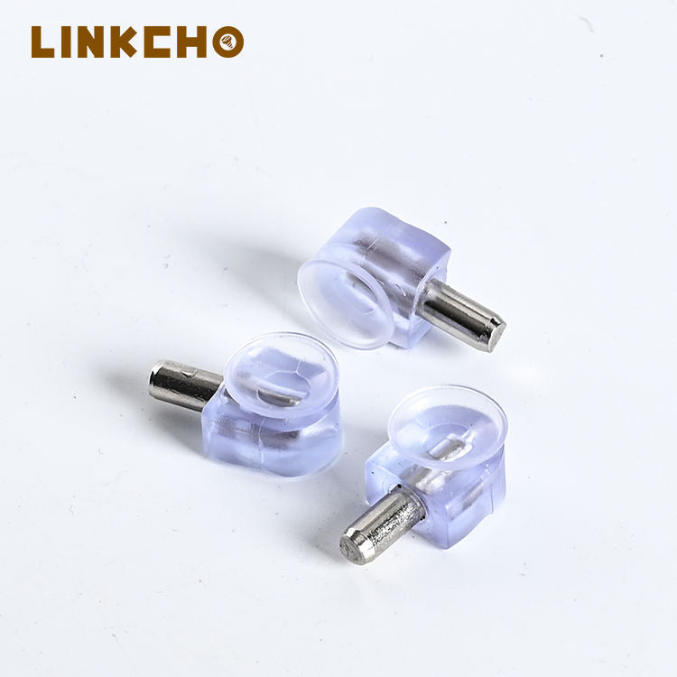 China LINKCHO Durable Strong Cabinet Fixed Shelf Nails Wardrobe Door Supports Pins Partition Nails Iron Zinc Shelf Support