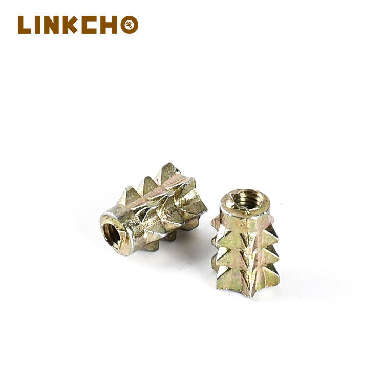 Wholesale Zinc Alloy M3-M8 Threaded Inserts Screw Thorn Nut Hexagon Socket Embedded for Wood Furniture No Medium Thor Nuts