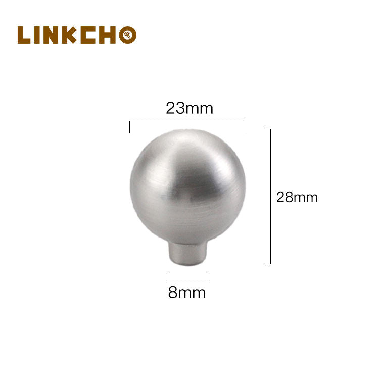 LINKCHO Single-hole Round Zinc Alloy Light Luxury Cabinet & Wardrobe Drawer Handles for Kitchen Bedroom Dresser-Durable