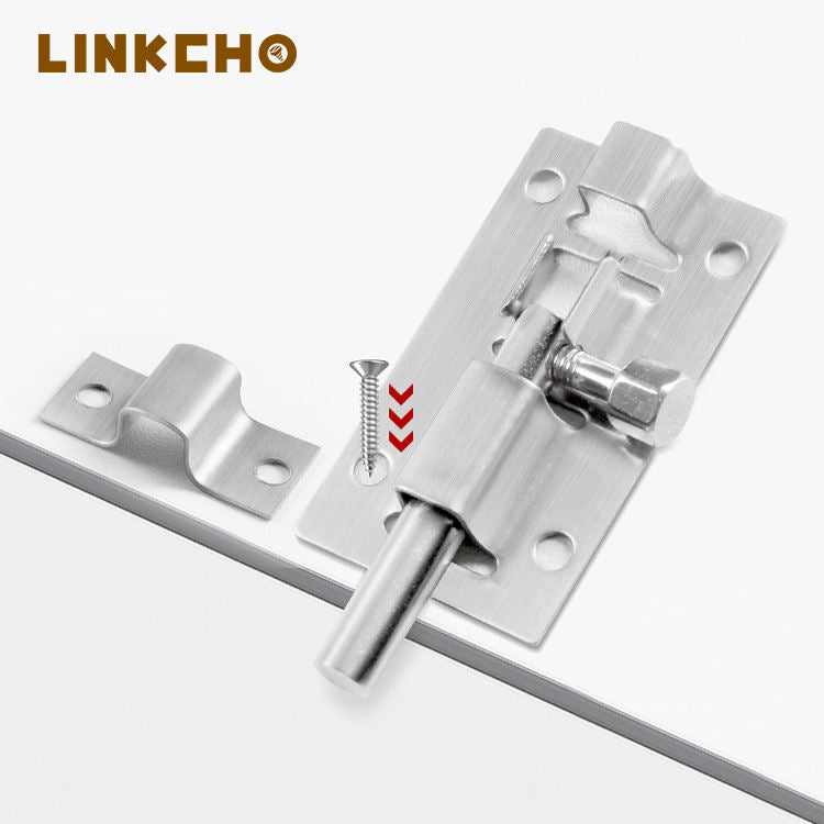 LINKCHO Thickened Chinese-style Door Latch Stainless Steel Anti-theft Bolts for Bathroom Wooden Door & Window Bolts