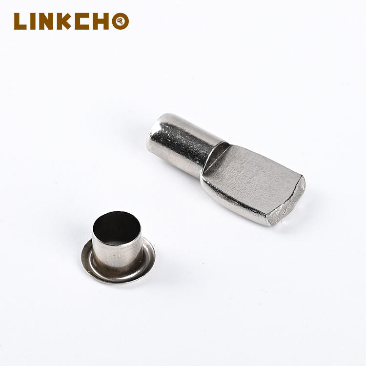 LINKCHO Nickel Plated Waterproof Durable Flat Spoon Shape 5mm Kitchen Cabinet Shelf Support Kit Shelf Pins Pegs Holder Furniture