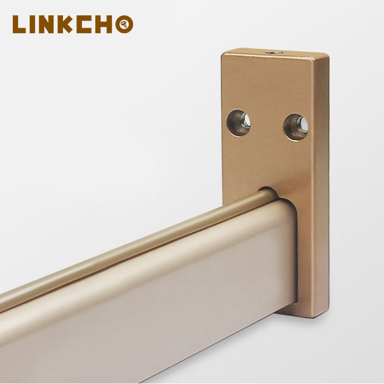 LINKCHO YT022 Top-mounted Solid Flange Seat Wardrobe Hardware Fixed Furniture Accessories Tubes Base Clothes Hanging Rod Support