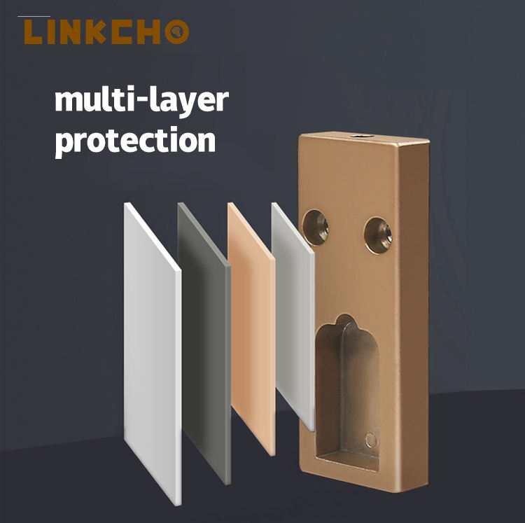 LINKCHO YT022 Top-mounted Solid Flange Seat Wardrobe Hardware Fixed Furniture Accessories Tubes Base Clothes Hanging Rod Support