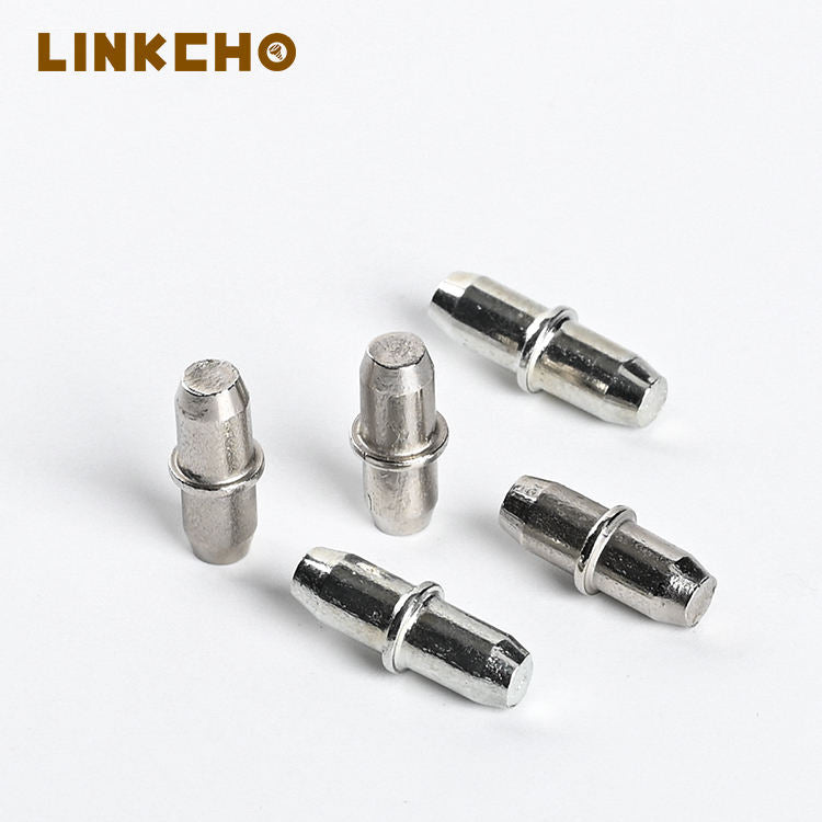 Furniture Hardware Cabinet Bookcase Hidden Connections Glass Shelf Support Studs Pegs Pins Steel Iron Nickel Plated LINKCHO EA24