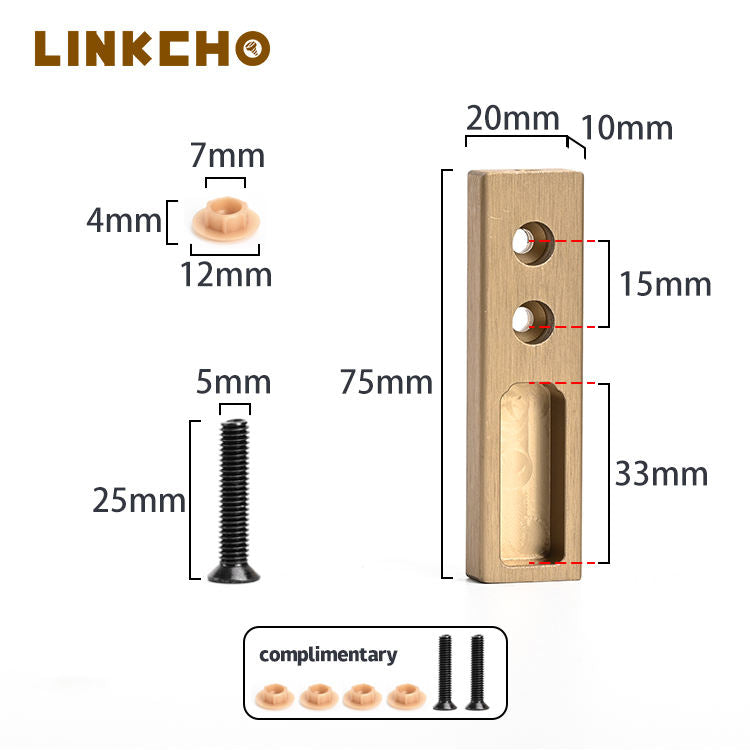 LINKCHO YT022 Top-mounted Solid Flange Seat Wardrobe Hardware Fixed Furniture Accessories Tubes Base Clothes Hanging Rod Support
