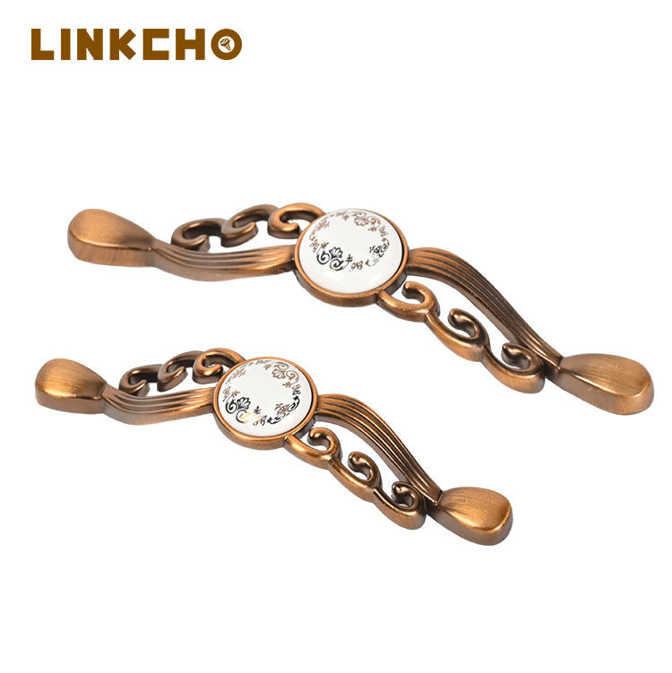 LINKCHO Retro Drawer Handles Cabinet and Wardrobe Door Handles Shoe Cabinet Handles Bookcase and TV Cabinet Double-hole Handles