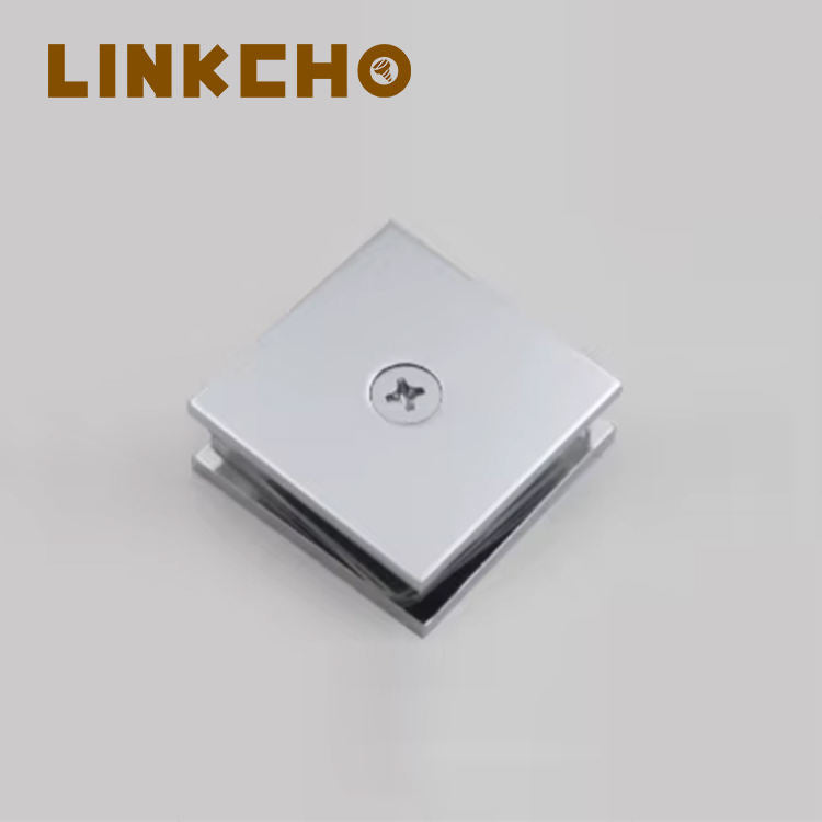LINKCHO Stainless Steel 0-Degree Shower Hinge Polished Finish for Bathroom Bedroom Frameless Glass Doors Pair Bearing 3mm