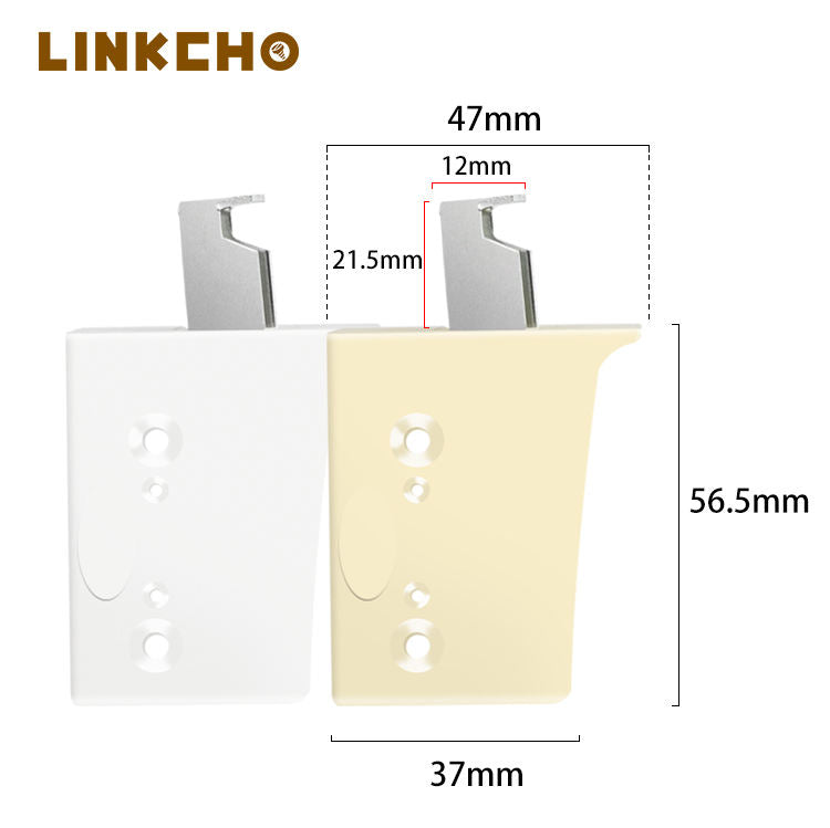 LINKCHO Kitchen Hardware Cabinet Hanging Brackets Hanger Plastic for Furniture Hanging Code Cover Easy Installation