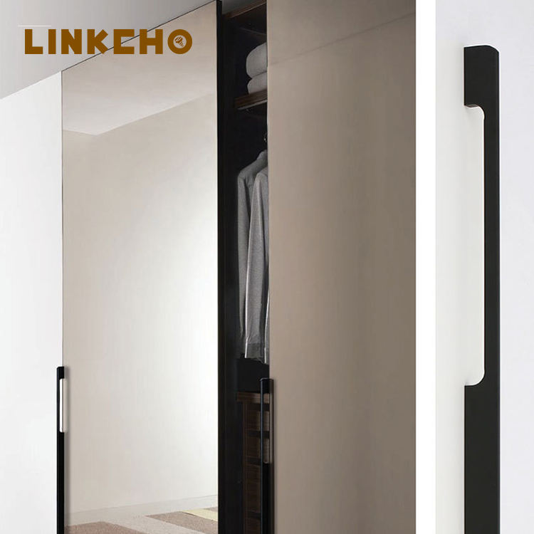 America Style Furniture Handles Knobs Cabinet Handle Black Hardware Accessories Drawer Long Pull Handle