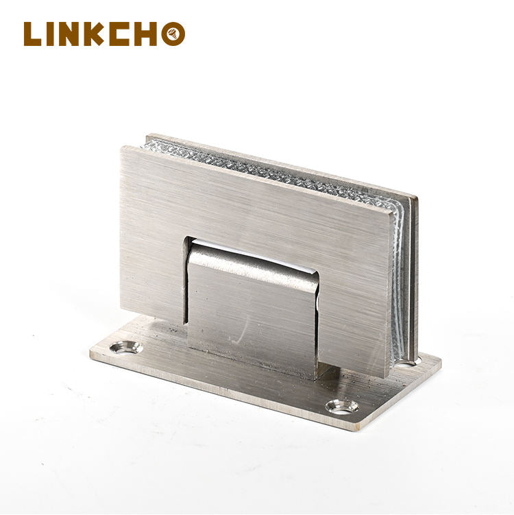 LINKCHO 304 Stainless Steel 90-degree Bathroom Bedroom Clip Shower Hinge for Frameless Glass Doors Easy Installation 3-Year