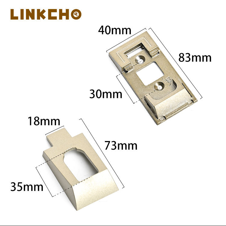 LINKCHO Zinc Alloy Oval Tube End Support Wardrobe Clothes Hanging Rod Flange Base Wall Mount Non-Detachable Fixing Accessories