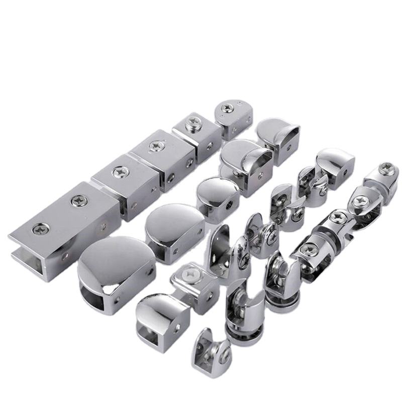 LINKCHO Zinc Alloy Fixed Glass Support Clips Wall Mount Glass Railing Handrail Kitchen Cabinet Partition Glass Clips Living Room
