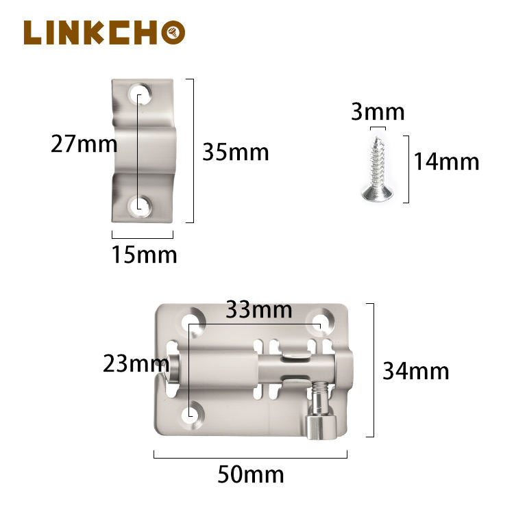 Wholesale Modern Stainless Steel Concealed Door Latch Slide Barrel Bolt Sliding Plug for Hotel Kitchen Use Easy Installation