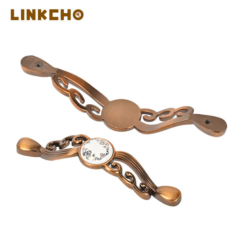 LINKCHO Retro Drawer Handles Cabinet and Wardrobe Door Handles Shoe Cabinet Handles Bookcase and TV Cabinet Double-hole Handles
