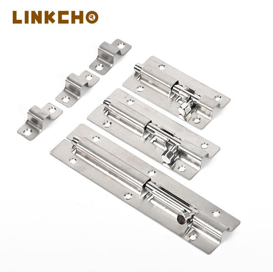 LINKCHO Modern Security Door Latch 3-inch 4-inch 5-inch Stainless Steel Thickened Door Bolts for Hotel & Kitchen Use