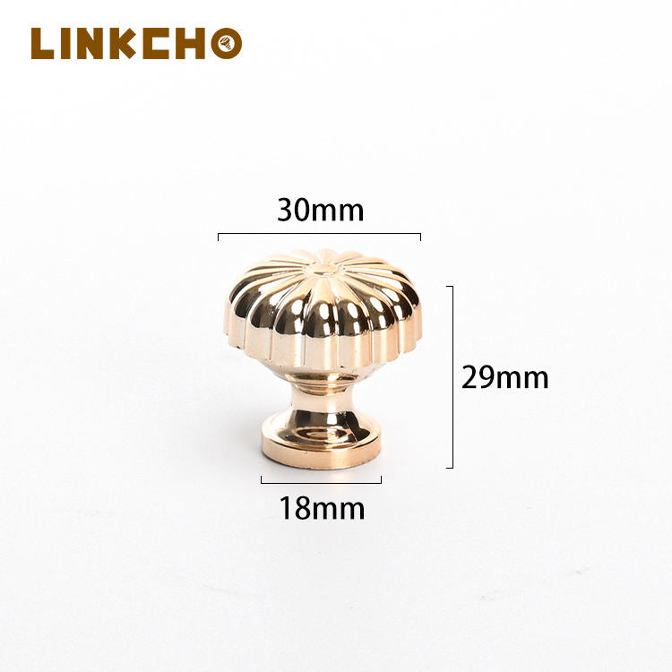 LINKCHO Light Luxury French Golden Pumpkin Plastic Handles Medieval European Design Durable Antirust Wardrobe Drawer Kitchen