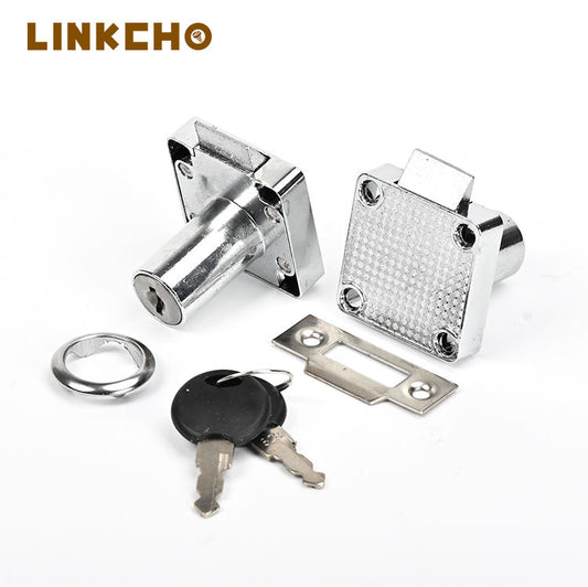 LINKCHO One Way Drawer Lock for Cabinet Door and Furniture Desk Drawer Suitable for 32mm Thickness Wooden Drawer and Door